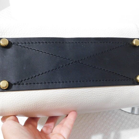 Coach "Troupe" Leather Color Block Satchel Crossbody Satchel Handbag Purse - Picture 6 of 12